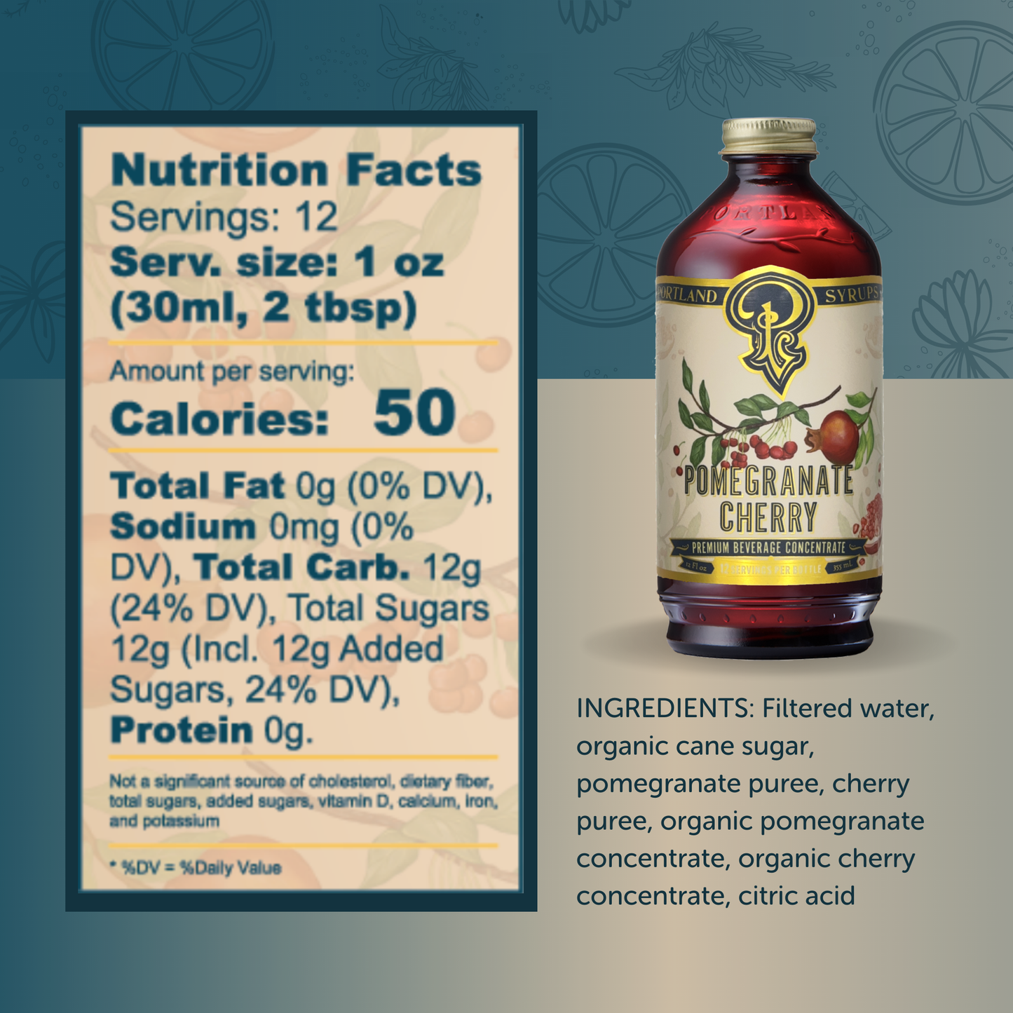 Pomegranate Cherry Syrup 12oz