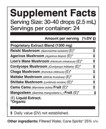 ADAPTOGENIC Tonic | 7 Mushrooms, Camu Camu, Mangosteen