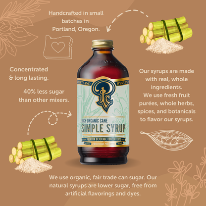 Organic Cane Sugar Simple Syrup 12 oz