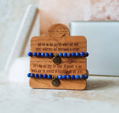 Spiritual Whiskey - Two Birds + One Stone Snap n' Share Bracelet Lapis
