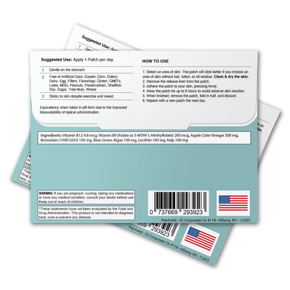 PatchAid - Natural Weight Loss Enhancer Patch - Metabolism & Energy Aid