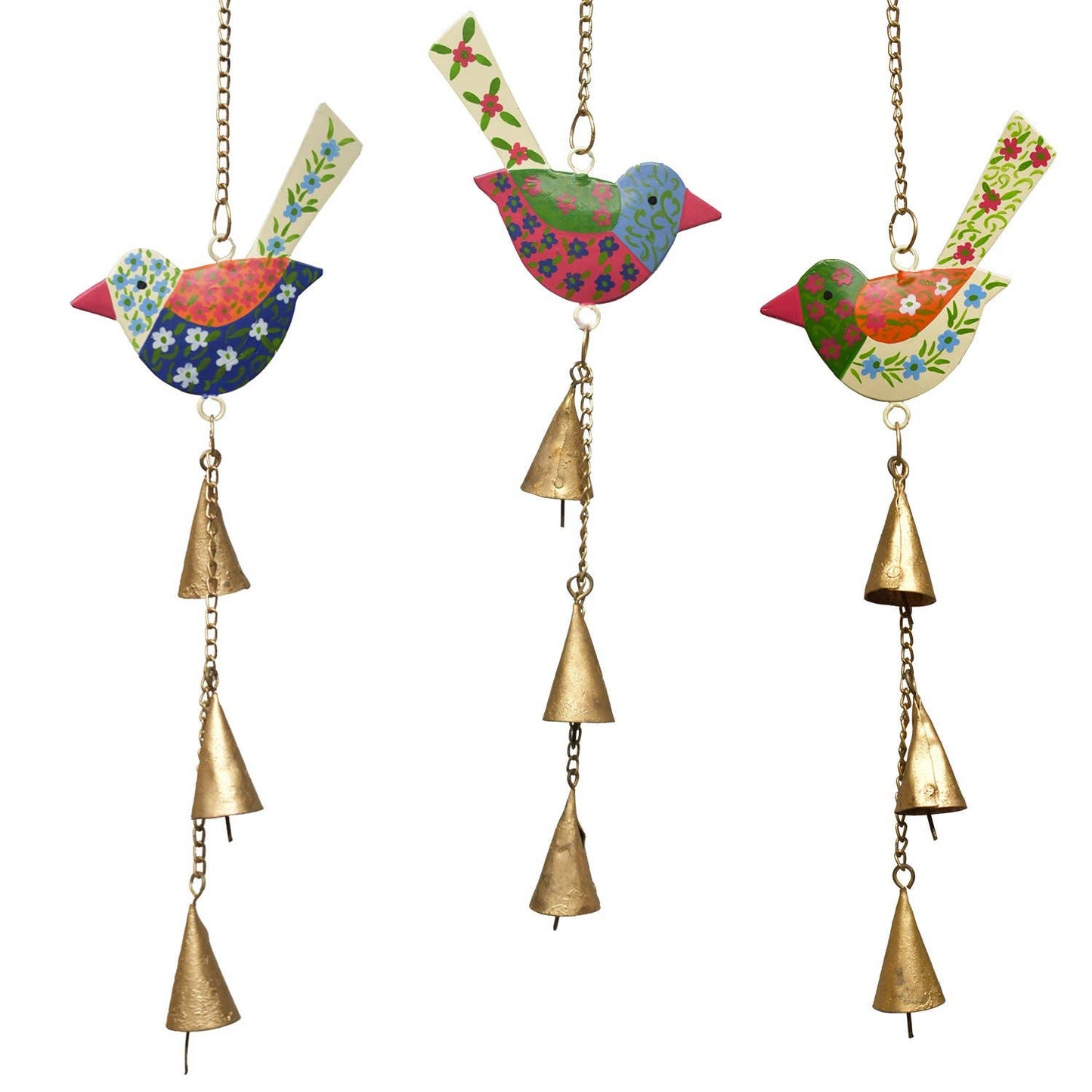 Mira Fair Trade - Blossom Birds Wind Chimes (Set of 3)