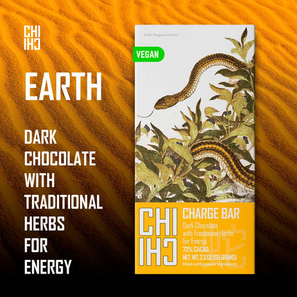 CHARGE Bars Vegan Herbal Chocolate Bars
