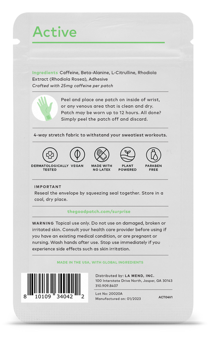 Active Wearable Wellness Patch