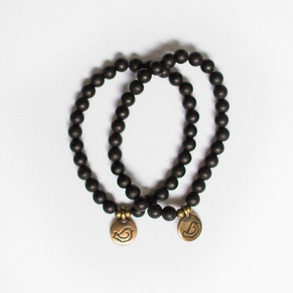 Spiritual Whiskey - Two Birds + One Stone Snap n' Share BFF Bracelet Black Onyx
