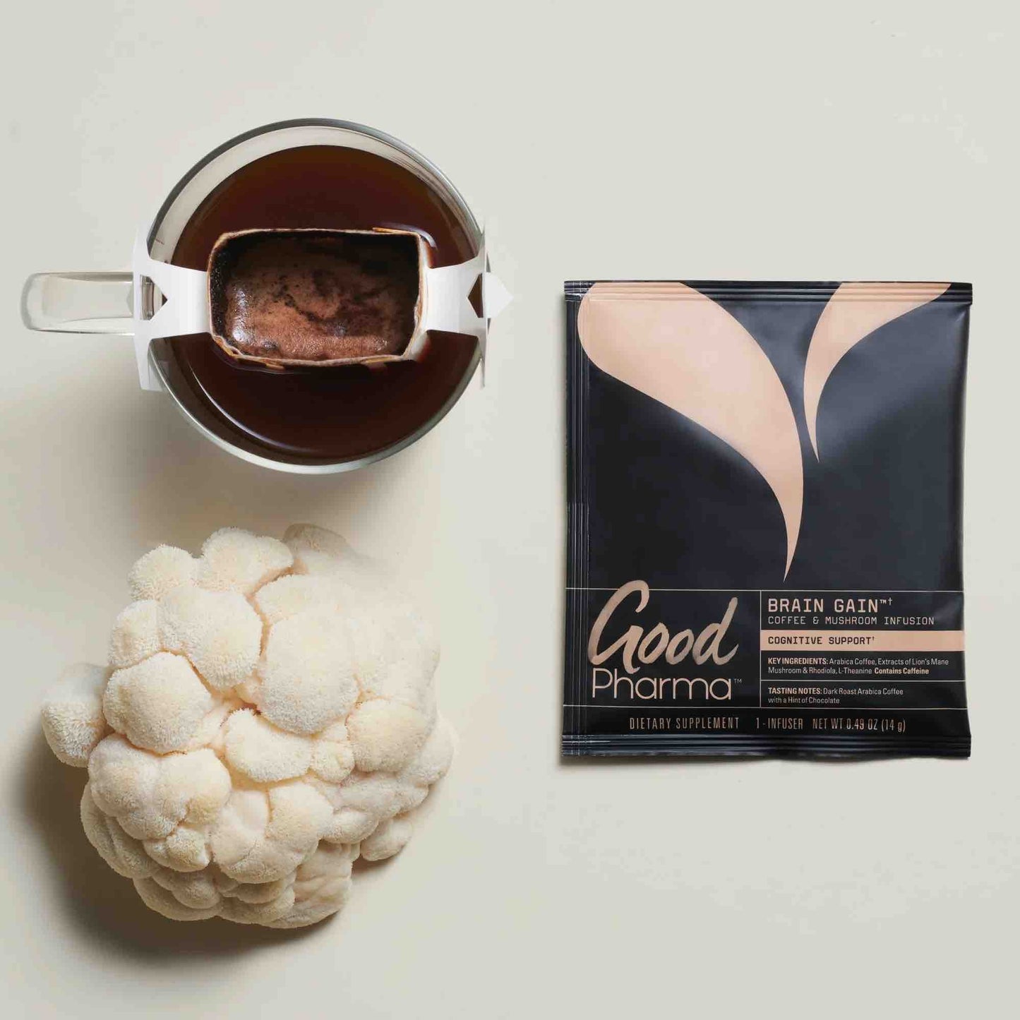 Brain Gain - Coffee + Lion's Mane Mushroom Infusion